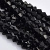 Faceted Bicone Glass Beads Strands X-EGLA-P017-3mm-04-1