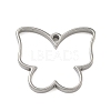 Butterfly 304 Stainless Steel Open Back Bezel Pendants STAS-K279-03B-P-1