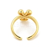 Brass Letter Open Cuff Rings for Women RJEW-G313-01Y-G-3