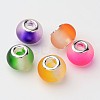 Two Tone Glass European Beads GPDL-Q011-M2-1