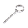 Tarnish Resistant 304 Stainless Steel Split Key Ring Clasps LS-STAS-L226-009B-1