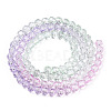 Transparent Glass Beads Strands X-GLAA-E036-07V-3