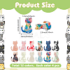 48Pcs 12 Colors Opaque Acrylic Pendants SACR-ME0001-04-2