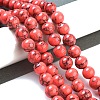 Dyed Synthetic Turquoise Gemstone Bead Strands TURQ-R032-8mm-XSS18-5