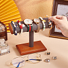 T-Shaped Bar Wood Covered with Microfiber Bracelet Display Stands BDIS-WH0014-01-3