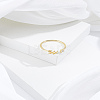 1Pc Letter Brass Rhinestone Open Cuff Rings for Women AJEW-LP0004-47W-G-3