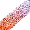Gradient Color Baking Paint Glass Bead Strands X1-DGLA-A039-T4mm-A015-4