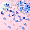 120Pcs 4 Styles ABS Plastic Imitation Pearl European Beads FIND-SC0019-27B-5