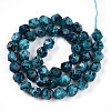 Dyed Natural Sesame Jasper Beads Strands G-T139-8mm-47H-2