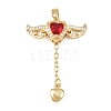 Brass Micro Pave Cubic Zirconia Pendants KK-B161-12G-2