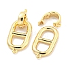 Brass Fold Over Clasps KK-Z044-09G-2