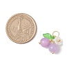 6Pcs 6 Colors Natural Malaysia Jade & White Jade & Topaz Jade & Green Jade & Yellow Jade Pendants PALLOY-JF03252-2