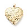 Brass Locket Pendants KK-P199-20G-2