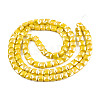 Electroplate Opaque Solid Color Glass Beads Strands EGLA-N002-42-03-2