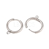 316 Stainless Steel Huggie Hoop Earring Findings EJEW-B158-01E-P-2