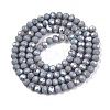 Electroplate Opaque Solid Color Glass Beads Strands EGLA-A044-P4mm-L10-3