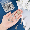 36Pcs 6 Style Alloy Flower Keychain HJEW-BC0001-23-3