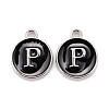 Platinum Plated Alloy Charms ENAM-S118-02P-P-1