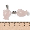 Natural Rose Quartz Pendants G-B127-10P-14-4