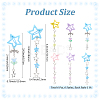 6Pcs 6 Styles Star Iron & Plastic Snap Hair Clips PHAR-CP0001-28-2