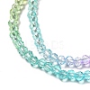 Transparent Gradient Color Glass Beads Strands GLAA-H021-01B-16-3