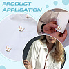6Pcs Butterfly Alloy Rhinestone Cufflinks FIND-ME0003-13-4