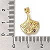 Fan Rack Plating Brass Micro Pave Clear Cubic Zirconia Pendants KK-U019-22G-3