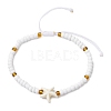 Synthetic Turquoise & Glass Seed Braided Bead Bracelets BJEW-JB11157-02-1