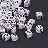 Acrylic Horizontal Hole Letter Beads PL37C9308-D-1