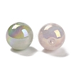 Round UV Plating Luminous Rainbow Iridescent Acrylic Beads LACR-R001-10A-4