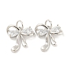 Rack Plating Brass Micro Pave Clear Cubic Zirconia Pendants KK-B093-01G-P-1