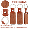 Rectangle Wood Blank Pendant Keychain FIND-WH0016-44-3