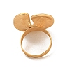 Matte Gold Alloy Adjustable Rings for Women LS-RJEW-K260-07H-4