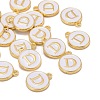 Golden Plated Alloy Charms LS-ENAM-S118-01D-4