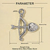 Zinc Alloy with Glass Pendants GL-OY001-07P-2