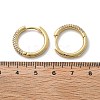 Brass Micro Pave Cubic Zirconia Huggie Hoop Earrings EJEW-K083-36G-B-3