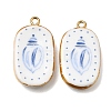 Fruit & Floral & Animals Printed Handmade Porcelain Pendants X-STAS-Z207-01G-01-1
