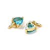 Brass Micro Pave Cubic Zirconia Charms KK-P192-08-G11-2