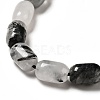 Natural Black Rutilated Quartz Beads Strands G-G980-16-4