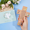 1Pc Wood Cross Wall Decoration AJEW-DC0003-93-3