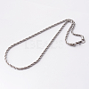 304 Stainless Steel Rope Chain Necklaces STAS-O056-A-10-2