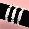 Natural Howlite Beads Stretch Bracelets BJEW-T022-04O-4