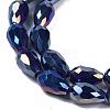 Opaque Solid Color Electroplate Glass Beads Strands EGLA-N013-P6mm-B03-3