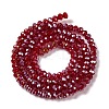 Baking Electroplate Glass Beads Strands X-DGLA-A039-J2MM-B19-2