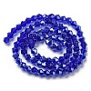 Transparent Electroplate Glass Beads Strands EGLA-A039-T4mm-A06-2