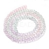 Transparent Painted Glass Beads Strands X-DGLA-A034-T2mm-A23-5