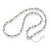 5.5MM 304 Stainless Steel Twisted Oval Link Chain Necklaces for Man and Women SA-CBAB767-18C-P-4