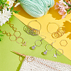 Brass with Alloy Bee & Hexagon Pendant Locking Stitch Markers HJEW-AB00058-5