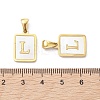 Ion Plating(IP) 304 Stainless Steel Pave Shell Pendants X-STAS-G327-01G-L-3