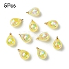 5Pcs UV Plating Acrylic Pendants FIND-YW0007-41A-1